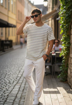 ART-8019/1 REMERA TEJIDA RAYAS FINAS - terraoficial