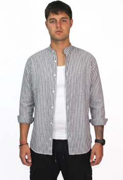 ART-7828 Camisa de lino rayada en internet