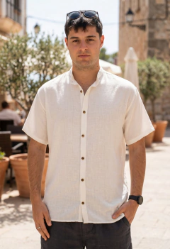 Imagen de ART 7816 CAMISA CUELLO MAO MARBELLA LISA
