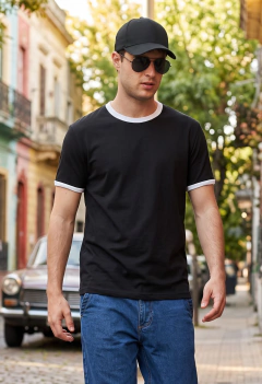 ART 8010 REMERA DE ALGODON COMBINADA - tienda online