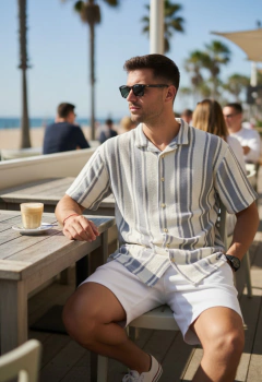 ART 7836 CAMISA TEJIDA RAYADA TRAMADA - terraoficial