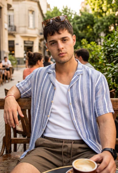 ART-7845 CAMISA STRIPE LINEN RAYADO - tienda online