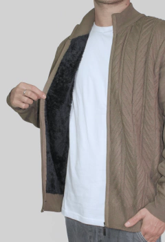 ART-4739 CAMPERA TRAMADA CON PIEL - terraoficial