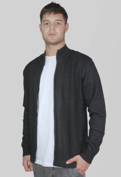 ART-4739 CAMPERA TRAMADA CON PIEL - comprar online