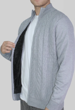 Imagen de ART-4739 CAMPERA TRAMADA CON PIEL