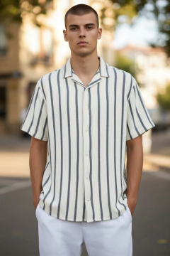 ART 7836 CAMISA TEJIDA RAYADA TRAMADA - comprar online