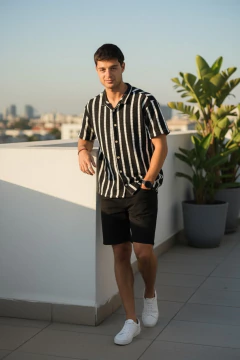 ART 7836 CAMISA TEJIDA RAYADA TRAMADA - tienda online