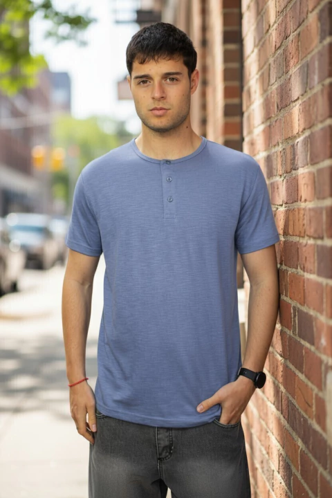 ART 5419 REMERA DE FLAME CON BOTONES - comprar online