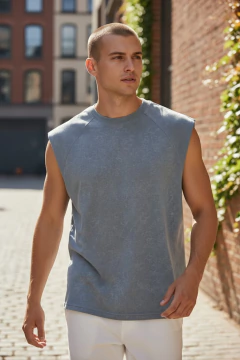 ART-8012 REMERA SIN MANGAS PRELAVADA