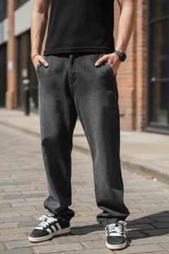 ART-2878 JEAN BAGGY NEGRO GASTADO - comprar online
