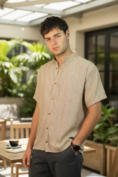 ART-7816 CAMISA DE LINO CUELLO MAO LISA M/C - terraoficial