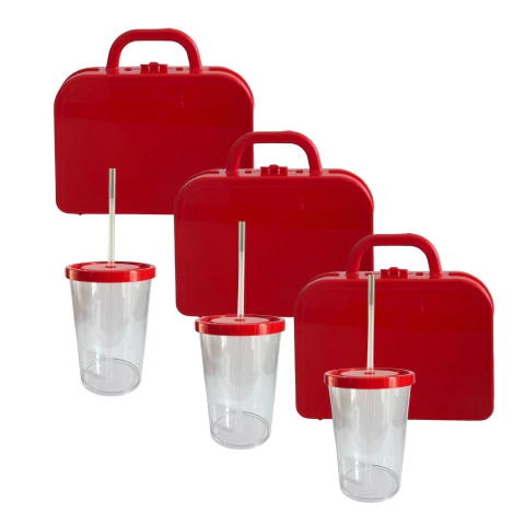 Combo Fiesta Temática: Valijitas + Vasos 300 cc x10 unidades