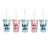 Vaso de 300cc PACK X 10 Temático con Tapa y Sorbete Reutilizable - posacupcakes