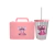 COMBO VALIJITA + VASO 300CC CON TAPA Y SORBETE TEMATICO X1U - posacupcakes