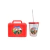 COMBO VALIJITA + VASO 300CC CON TAPA Y SORBETE TEMATICO X10U - posacupcakes