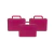 Valija Rosa fuerte PACK X 10 - posacupcakes
