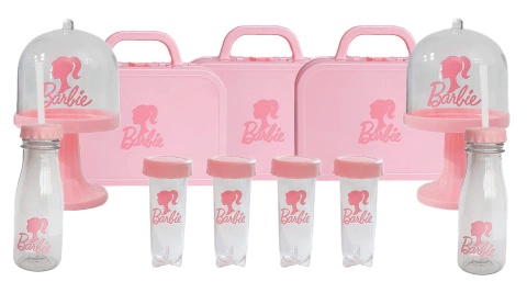 Set Premium Barbie Candy Bar, Valijita, Tubo, Posa X 24