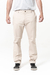 Pantalon Chino Crudo Gabardina Con Bordado Logo