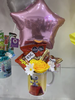 Vaso Decorado Snoopy y Minnie-b