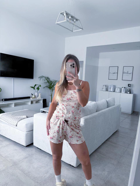 Pijama rosas amarillo - comprar online