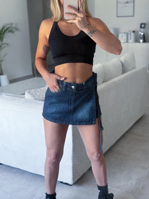 Short pollera denim OXIDO - comprar online