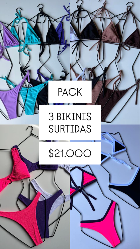 PACK 3 BIKINIS SURTIDAS