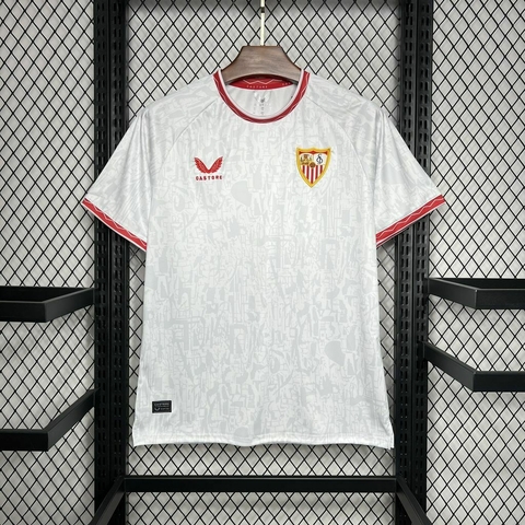 Camisa Sevilla Home 24/25 - Torcedor Masculina - Branco
