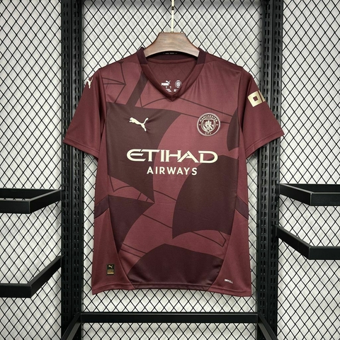 Camisa Manchester City Third 24/25 - Torcedor Masculino - Vinho