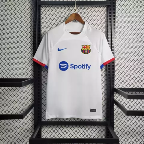 Camisa Barcelona Away 23/24 - Torcedor Masculina - Branco - comprar online
