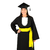 Beca Formatura Adulto Preto + Capelo + Jabô + Faixa - Unisex - loja online