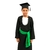 Beca Formatura Infantil + Capelo + Jabô + Faixa + Capa Ombro