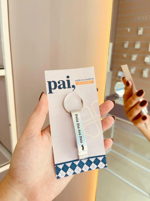 Chaveiro abridor prata