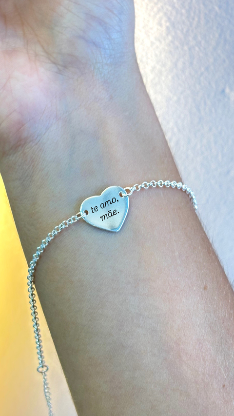 Pulseira Coração personalizável - leia a descrição - comprar online