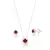 Conjunto Circulo Cravejado Vermelho