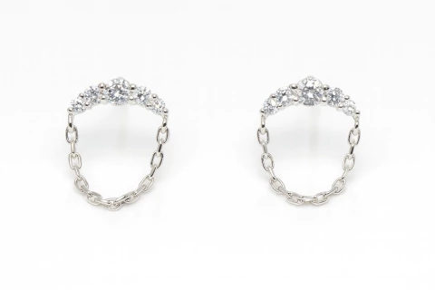 Brinco Corrente Cravejado - comprar online