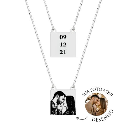 Escapulário Personalizado Inox Prata - comprar online