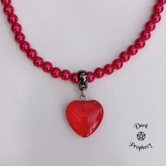 Imagem do Choker Pérolas com Coração