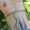 Pulseira Hamsá - Aço Inoxidável