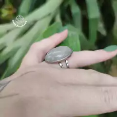 Anel com Cristal Natural - Aço Inoxidável na internet