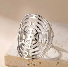 Anel Strophalos roda de Hécate em aço inoxidável - comprar online