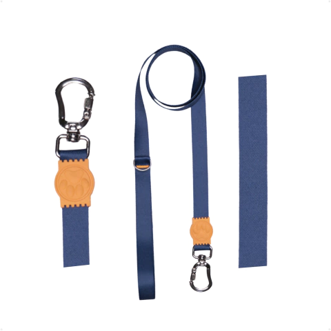 Guia para Cães Dark Blue - Detalhes Laranja - comprar online