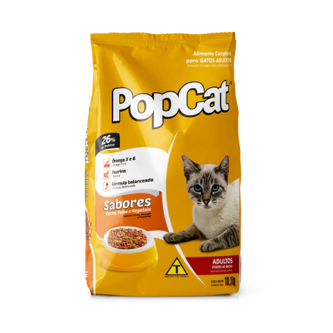 Ração para Gatos - PopCat Sabores - Adultos