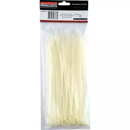 Abraçadeira Starfer Nylon Branco 200 x 2,5 mm - 100 UNIDADES - comprar online