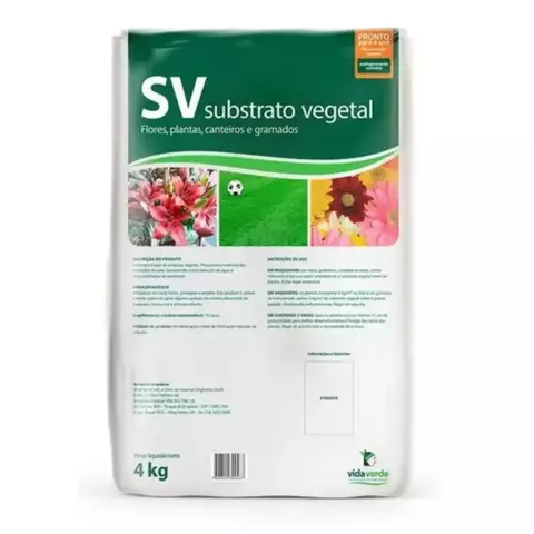 Substrato Vegetal Vida Verde 4kg