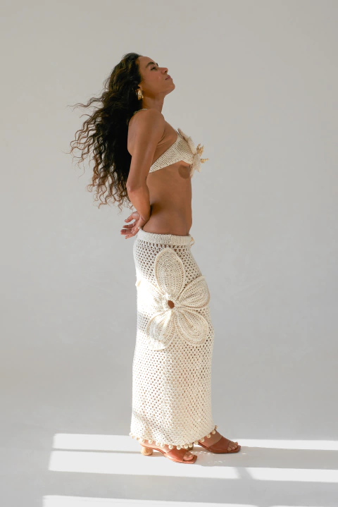 Saia Orquídeas artesanal - edição limitada Brasilidades