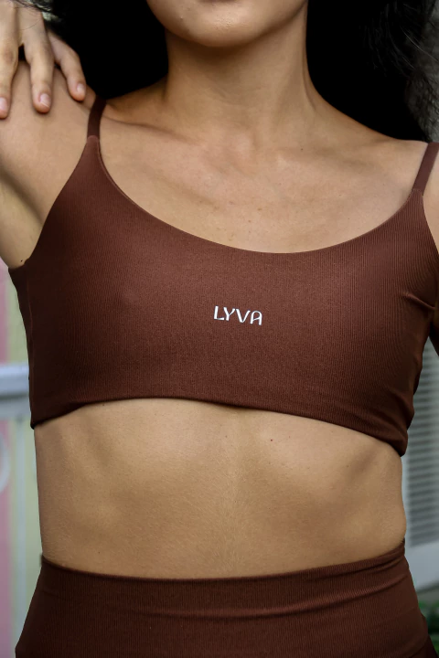 TOP LY GLOW MARROM - comprar online