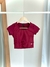 Top crop mangas cortas