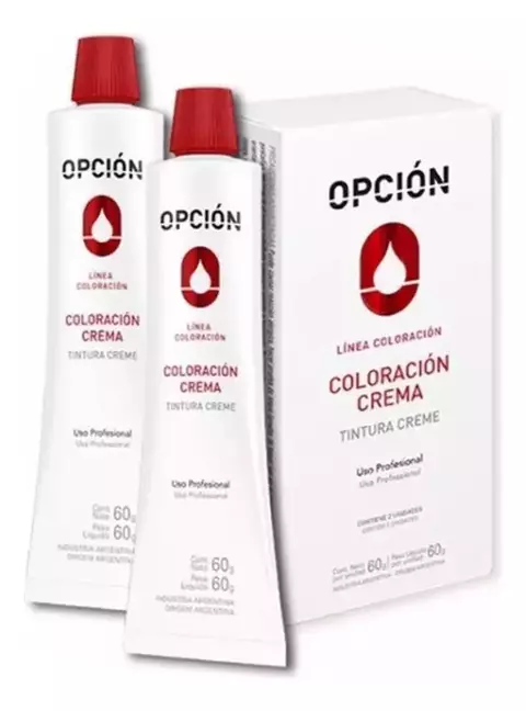 Tintura Profesional Opcion Coloracion Crema Caja x 2 Unidades