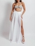 Saia Branca Longa Transparente + Hot Pant - comprar online