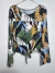 Blusa Manga Longa Estampada com Nó